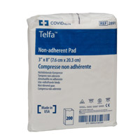Dressing Non-Adherent Telfa™ Ouchless Cotton / Film 3 X 8 Inch NonSterile (200/BX 5BX/CS) by Cardinal  ID 2891